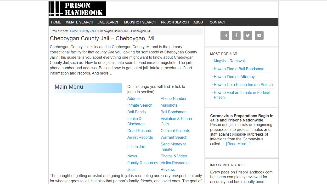 Cheboygan County Jail – Cheboygan, MI
